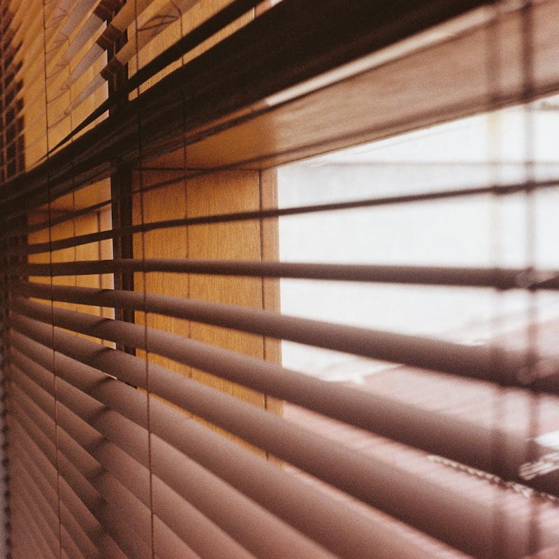 2-inch faux wood blind slats in the Chestnut finish