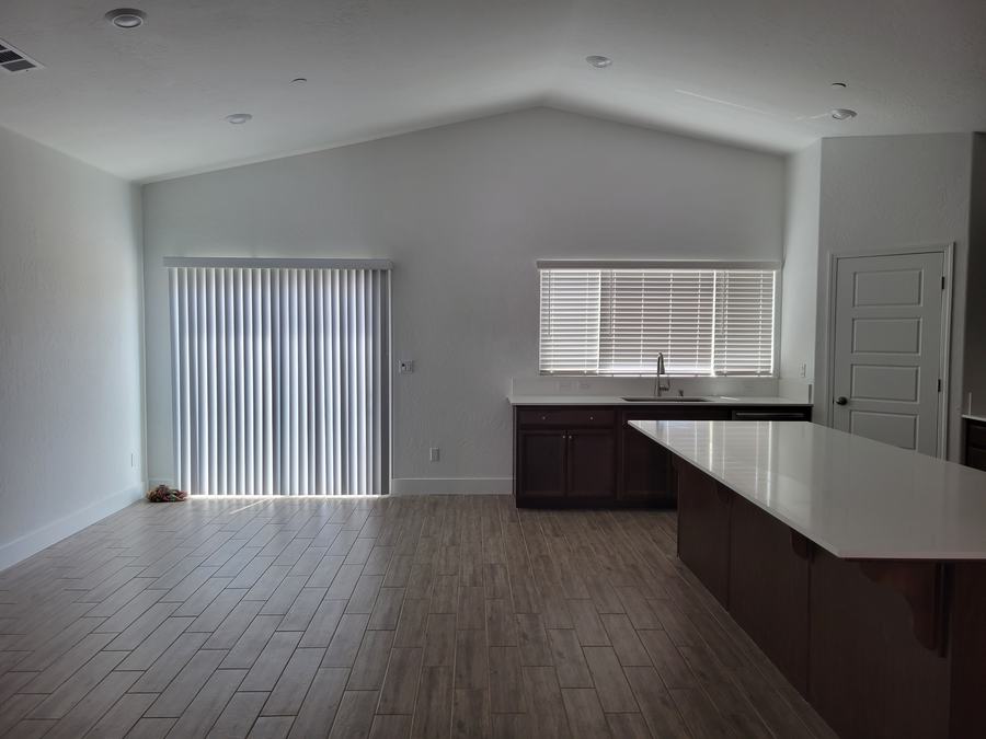 Vertical blinds on the patio slider