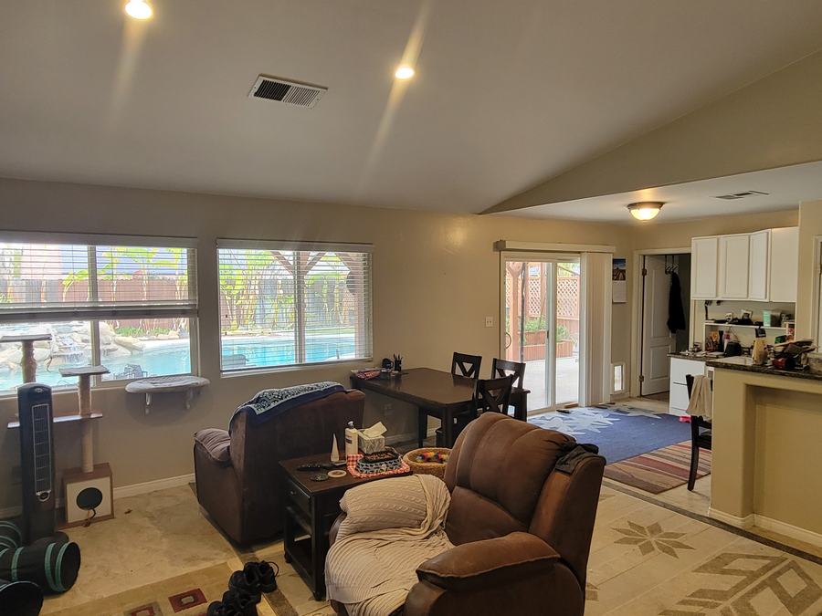 Open plan, one covering throughout