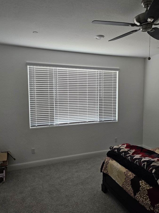 Faux wood over a bedroom