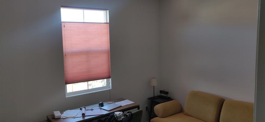 The same window, shade lowered