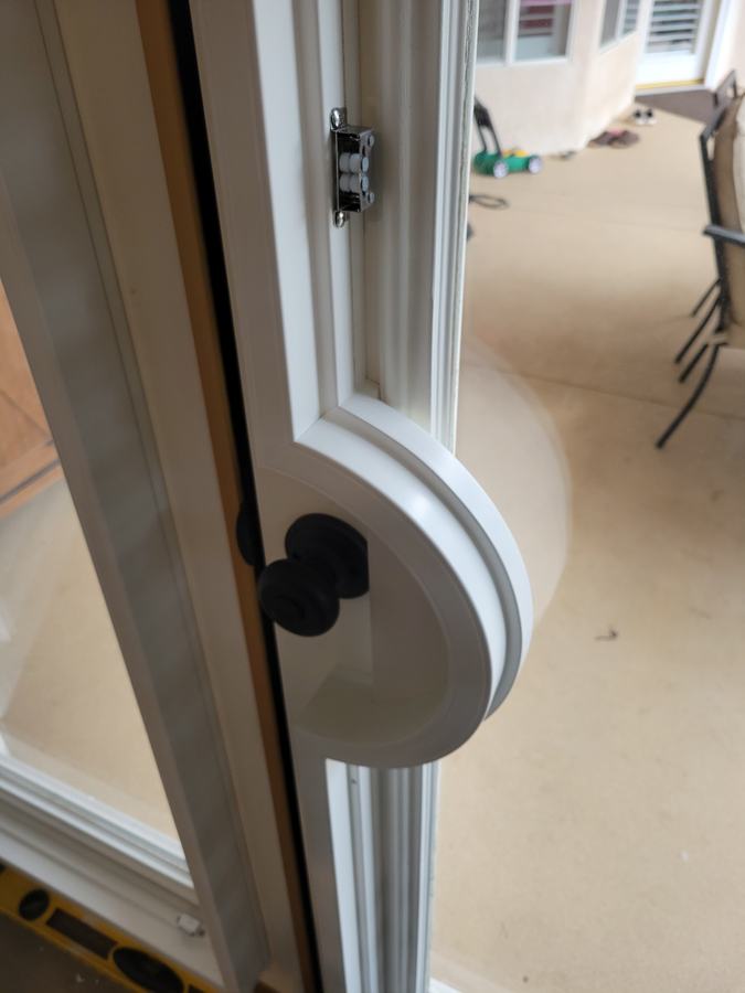 Hinge and frame, painted to match