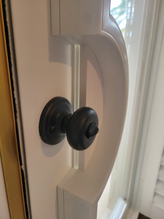 Cut out for the door handle