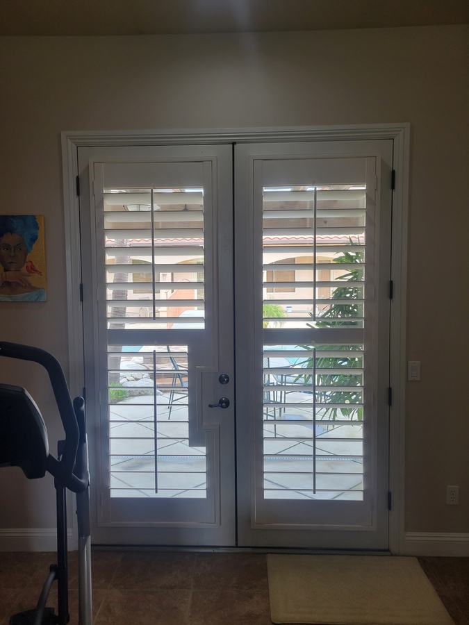French doors onto the patio