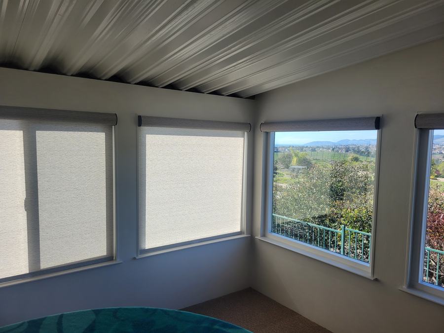 Solar fabric down, the view kept