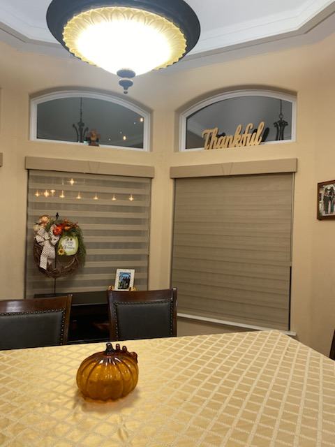 Dining room, the arches left clear