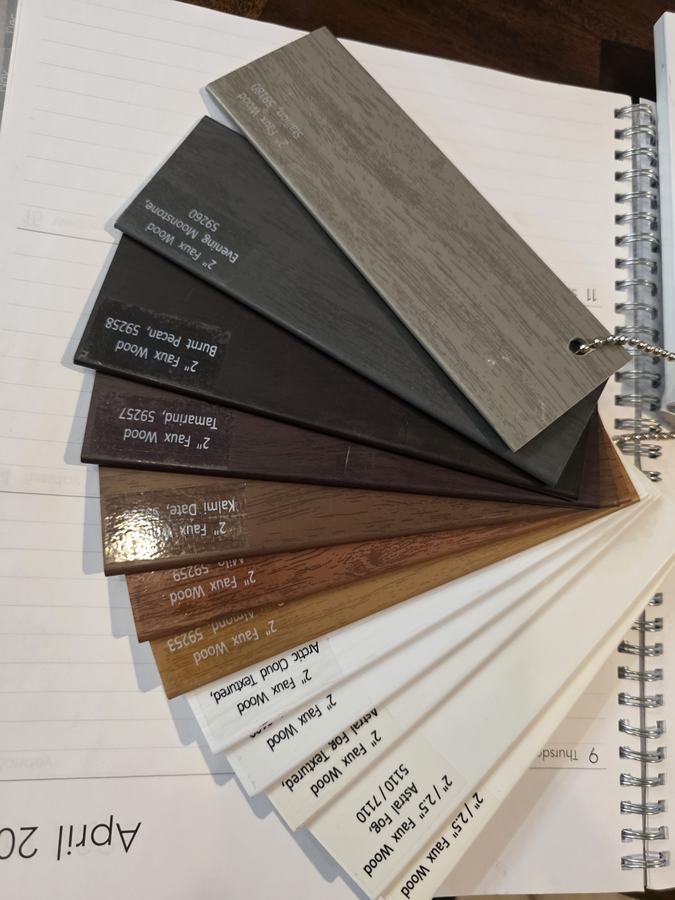 Stains and grains to choose from