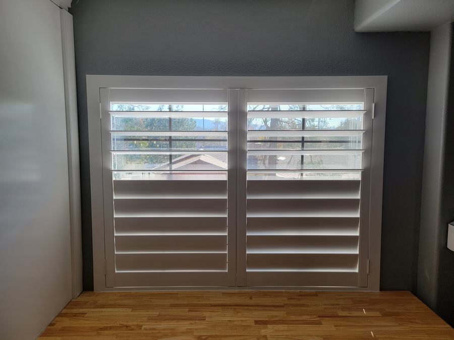 Louvers closed against the afternoon