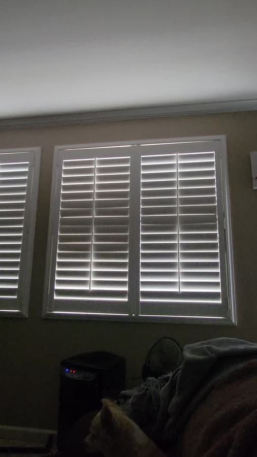 Walkthrough: shutters in a bedroom
