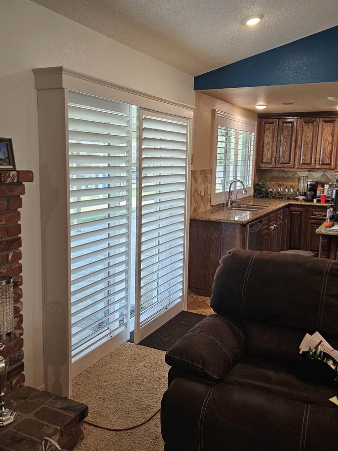 Shutters beside the kitchen