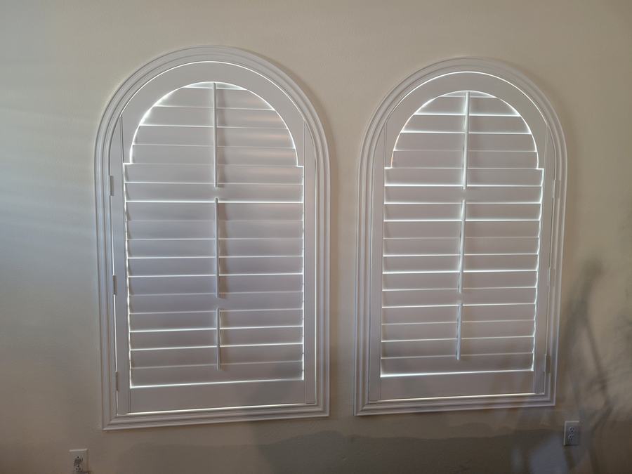A matched pair of arched openings