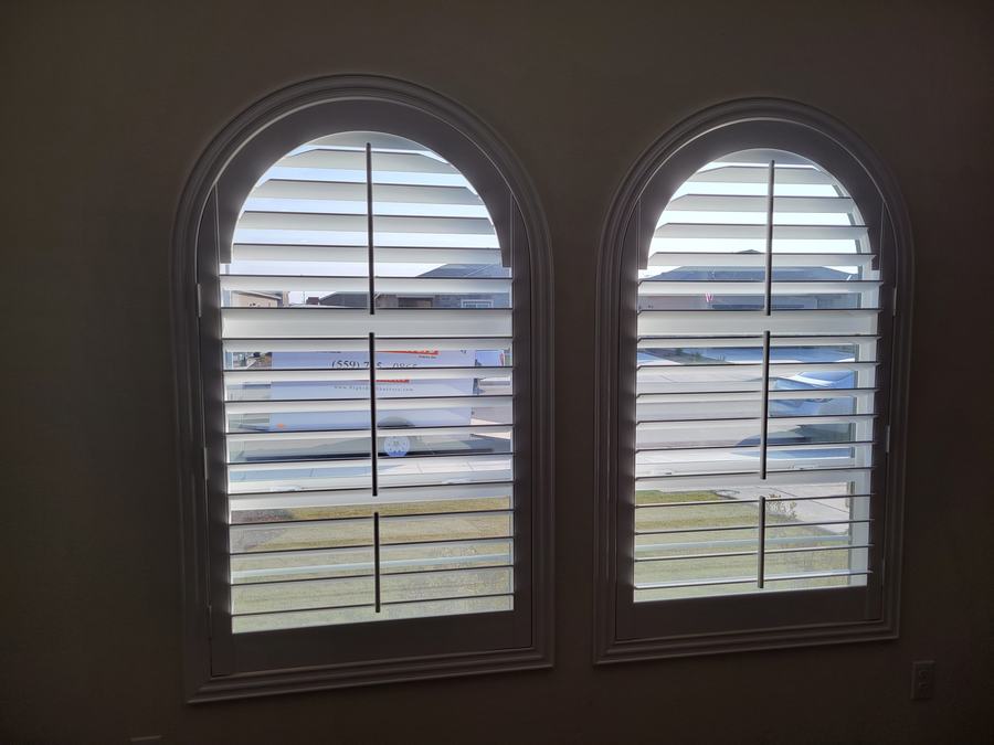 Arched panels on a bedroom pair