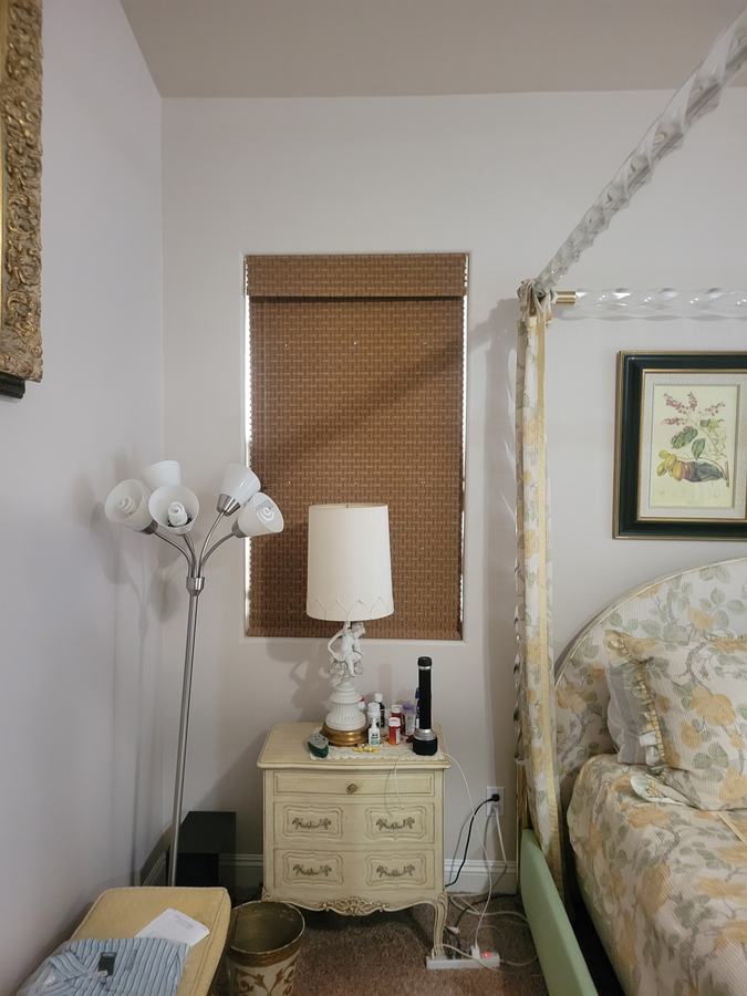 The same room, shade lowered